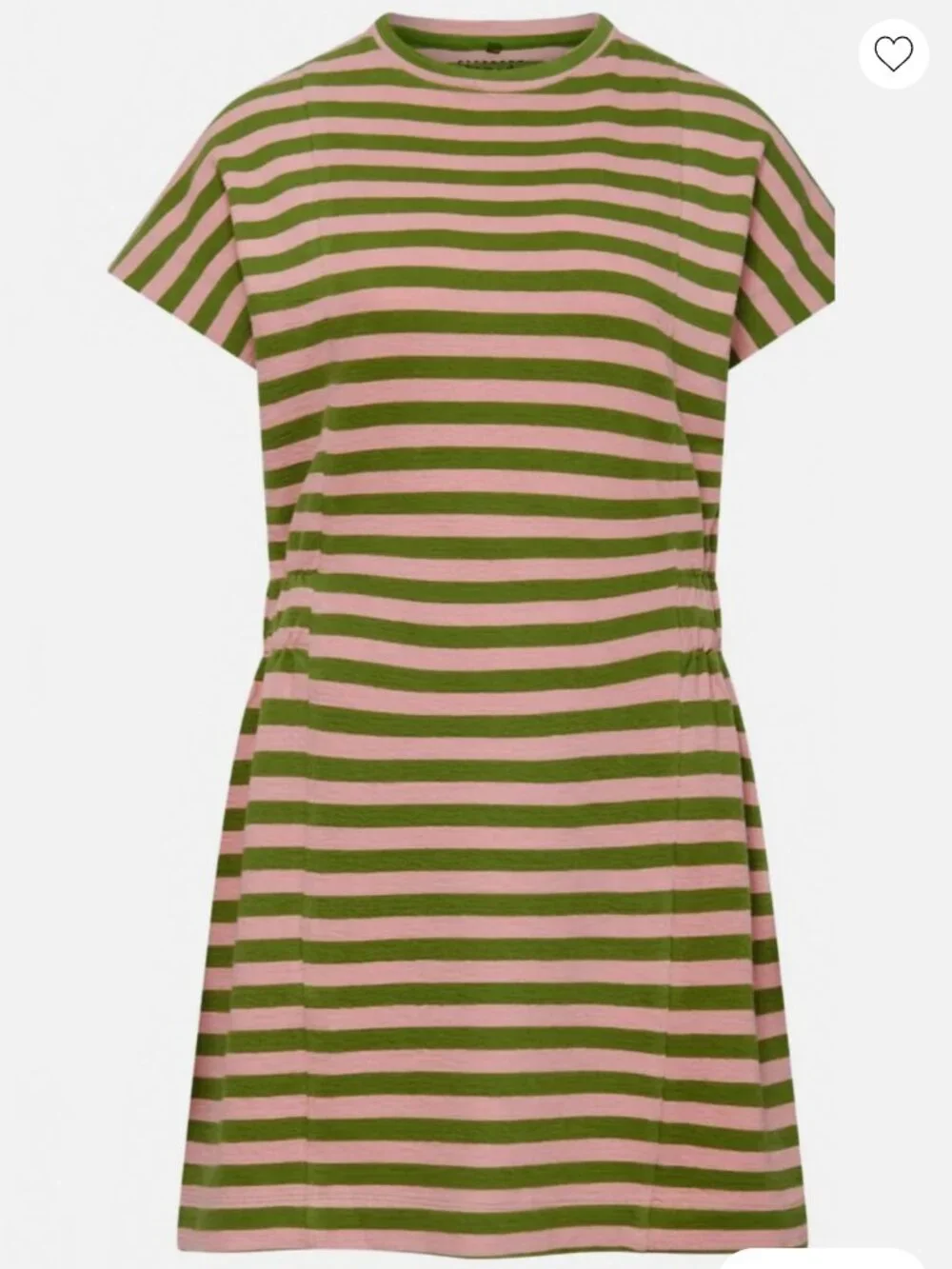 KOMODO Una Organic Cotton Mini Dress in Pink and Green Stripe | Size 6 - Picture 1 of 12